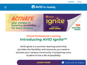 'avid.org' screenshot