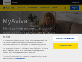 'aviva.co.uk' screenshot