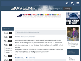 'avsim.com' screenshot