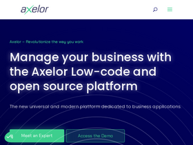 'axelor.com' screenshot