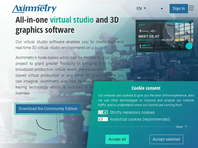 'aximmetry.com' screenshot