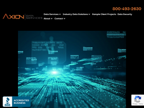 'axiondata.com' screenshot