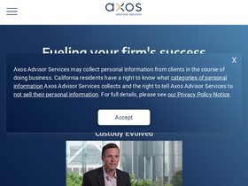 'axosadvisorservices.com' screenshot