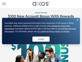 'axosbank.com' screenshot