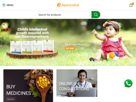 'ayurcentralonline.com' screenshot