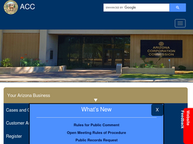 'azcc.gov' screenshot