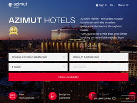 'azimuthotels.com' screenshot