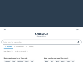 'azrhymes.com' screenshot
