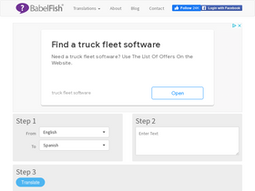'babelfish.com' screenshot