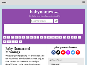 'babynames.com' screenshot