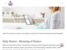 'babynamespedia.com' screenshot