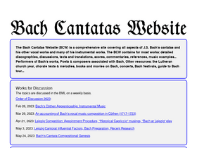 'bach-cantatas.com' screenshot