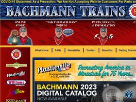 'bachmanntrains.com' screenshot