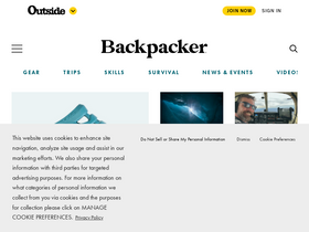 'backpacker.com' screenshot