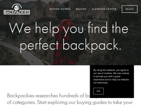 'backpackies.com' screenshot