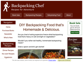 'backpackingchef.com' screenshot