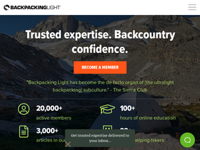 'backpackinglight.com' screenshot