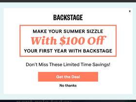 'backstage.com' screenshot