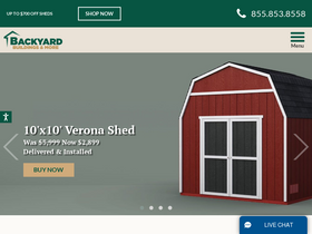 'backyardbuildings.com' screenshot