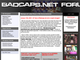 'badcaps.net' screenshot