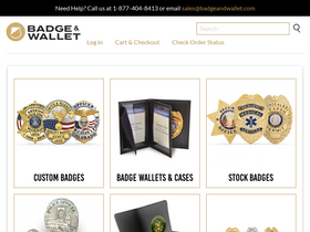 'badgeandwallet.com' screenshot