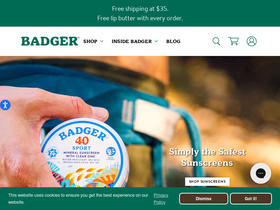 'badgerbalm.com' screenshot
