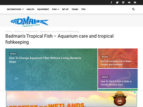 'badmanstropicalfish.com' screenshot