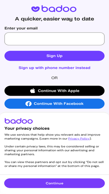Www badoo com sign in with facebook