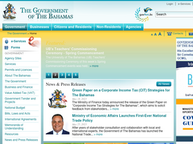 'bahamas.gov.bs' screenshot