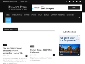 'bahamaspress.com' screenshot