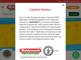 'baidyanath.co.in' screenshot