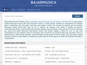 'bajarmusica.net' screenshot