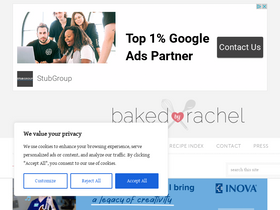 'bakedbyrachel.com' screenshot