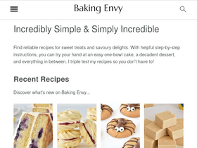 'bakingenvy.com' screenshot