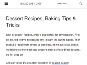 'bakinglikeachef.com' screenshot