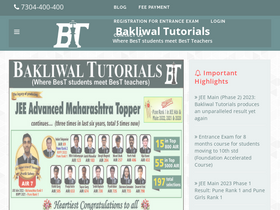 'bakliwaltutorialsiit.com' screenshot