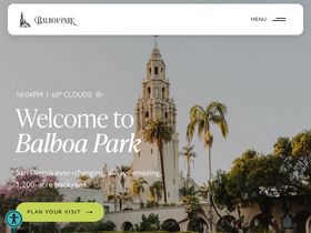 'balboapark.org' screenshot