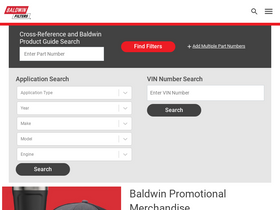 'baldwinfilters.com' screenshot
