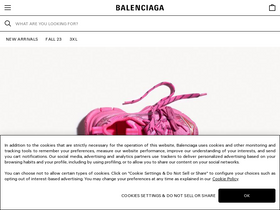 'balenciaga.com' screenshot