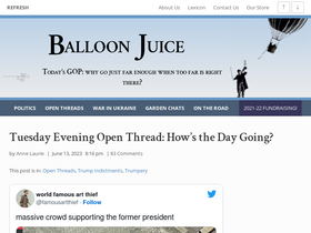 'balloon-juice.com' screenshot