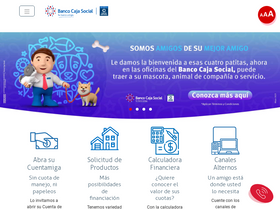 'bancocajasocial.com' screenshot