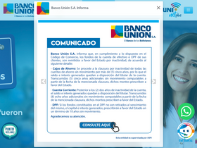 'bancounion.com.bo' screenshot