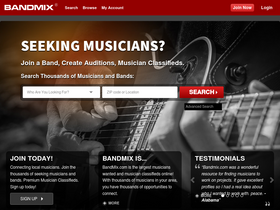 'bandmix.com' screenshot