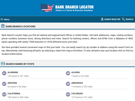 'bankbranchlocator.com' screenshot