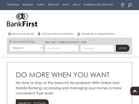 'bankfirst.com' screenshot