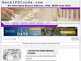 'bankifsccode.com' screenshot