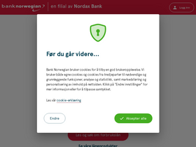 'banknorwegian.no' screenshot