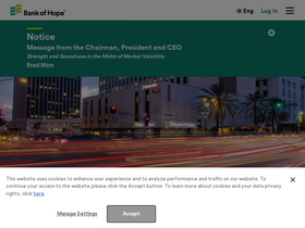 'bankofhope.com' screenshot