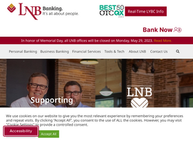 'bankwithlnb.com' screenshot