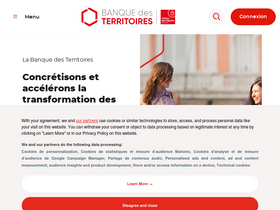 'banquedesterritoires.fr' screenshot